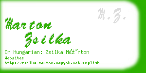 marton zsilka business card